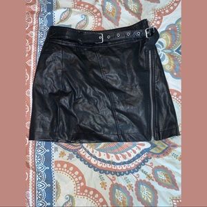 Faux leather forever 21 mini skirt